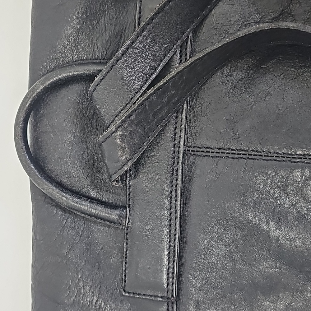 Black Leather Backpack Carrier - Picture 9 of 13